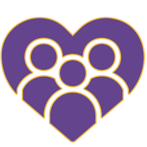 Logo w three people in a heart